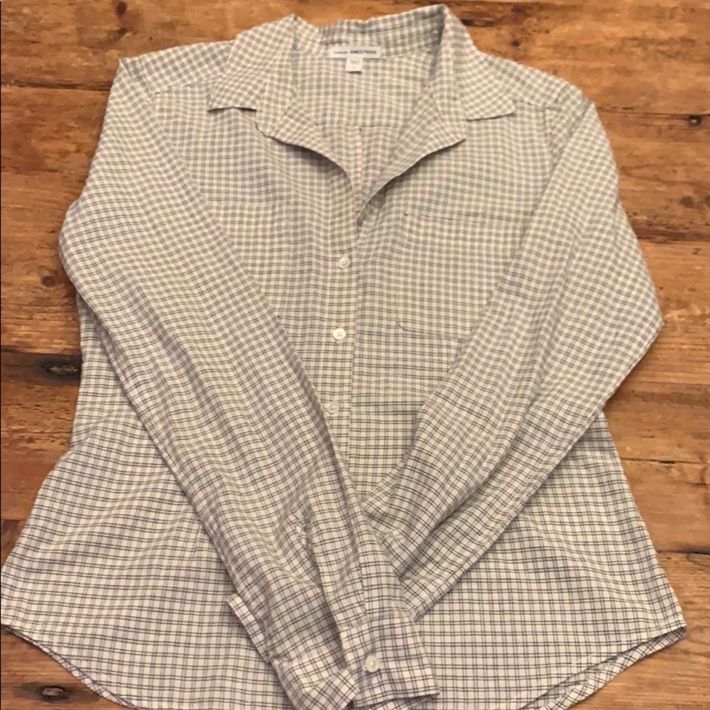 James Perse Standard Checkered Blouse Size 2